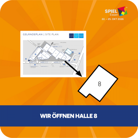 Bilder der Hallen mit Fokus auf 8