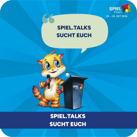 Meeps mit Mikrofon am Rednerpult